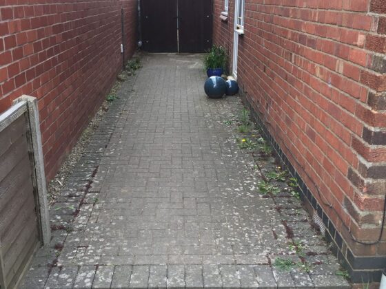 Professionally cleaned and maintained house driveway