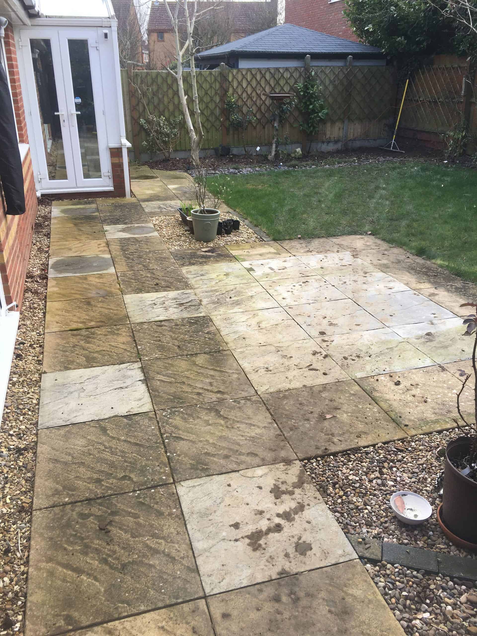 Patio Before Cleaning