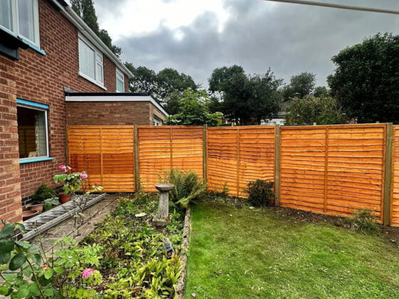 beautiful new garden fence
