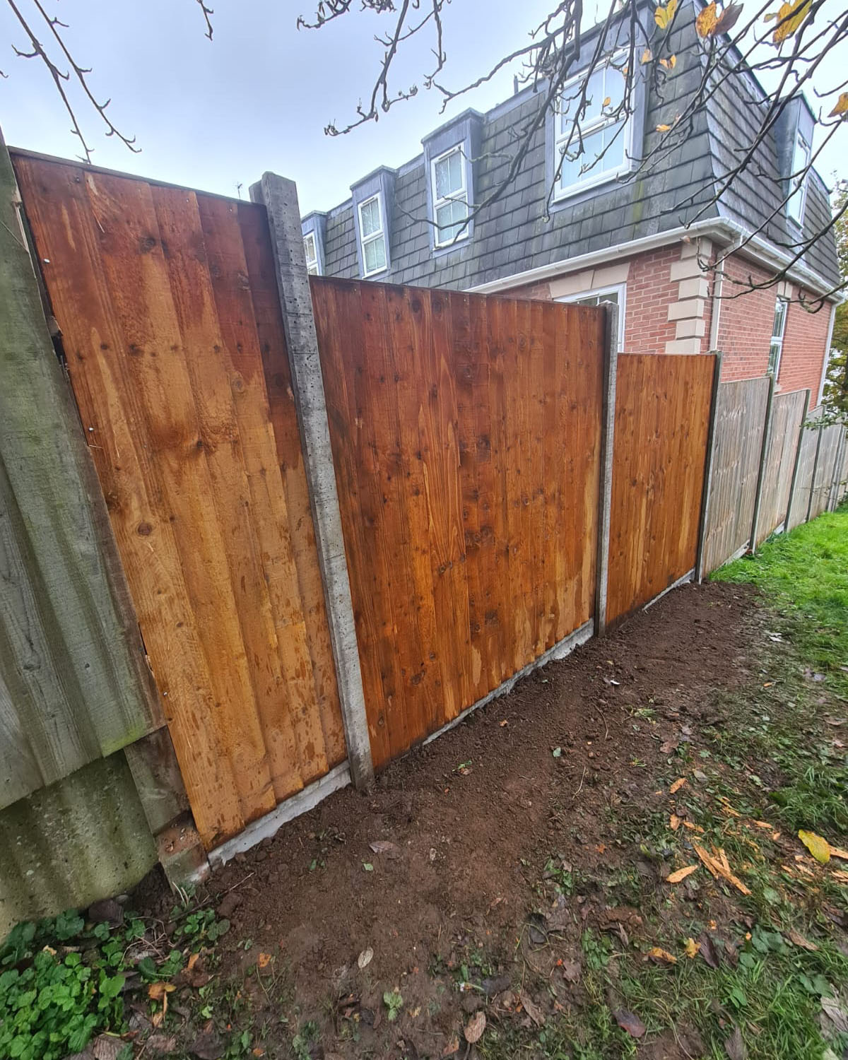 Repaired Fence After